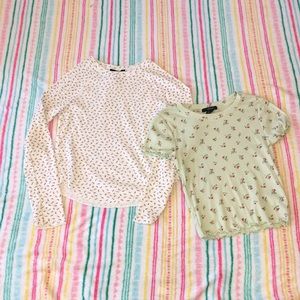 Forever 21 floral thermal tee’s LOT